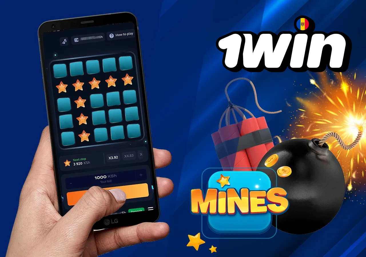 Pentru a câștiga, trebuie să treci prin terenul 1Win Mines fără a lovi o mină