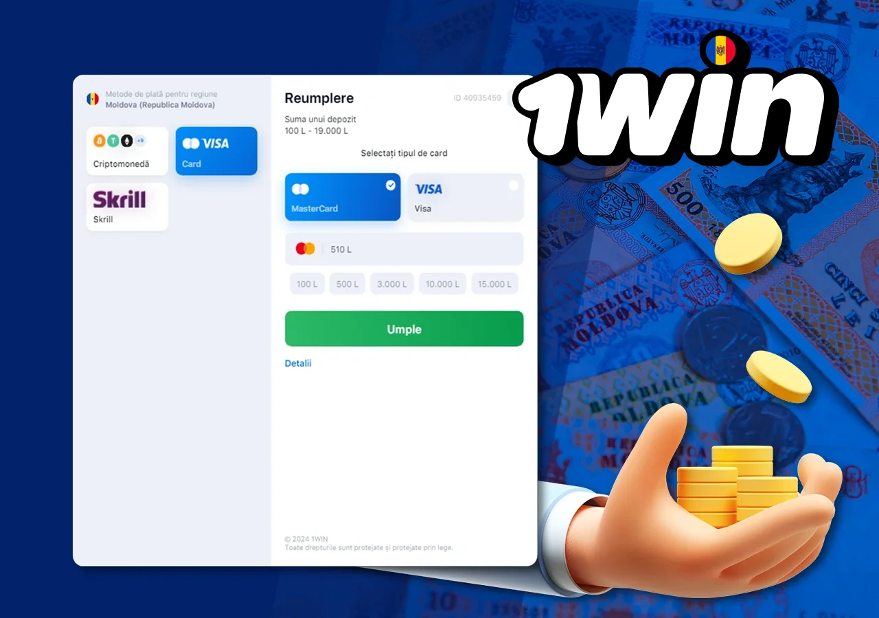 Opțiuni rapide și sigure de depunere și retragere pentru utilizatorii 1Win Moldova